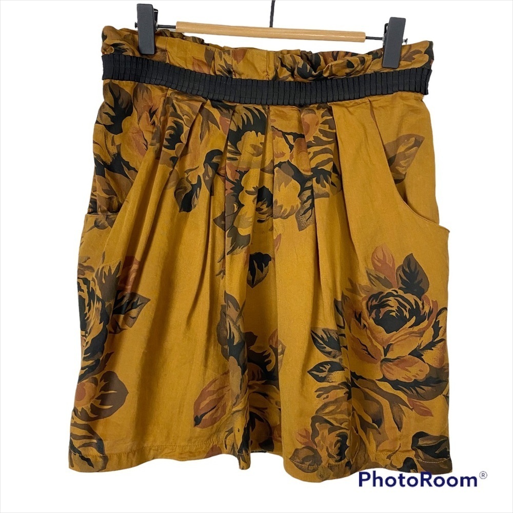STARING AT STARS Paperbag Waist Cotton Floral Skirt Med Pockets Urban Outfitters